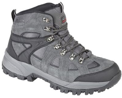 Johnscliffe® ANDES Hiking / Walking Boots. Waterproof, Charcoal Gray. Suede