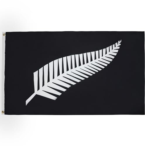 AZ FLAG - Flagge Neuseeland All Black - 90x60 cm - Neuseeländische Fahne 100% Polyester mit Messing-Ösen - 50g