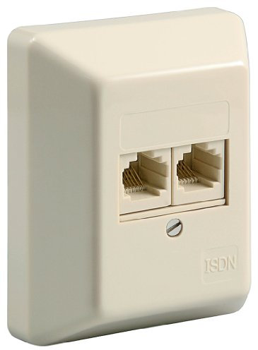 Wentronic ISDN Aufputzdose (8-polig, belegt, Schraubanschluß)