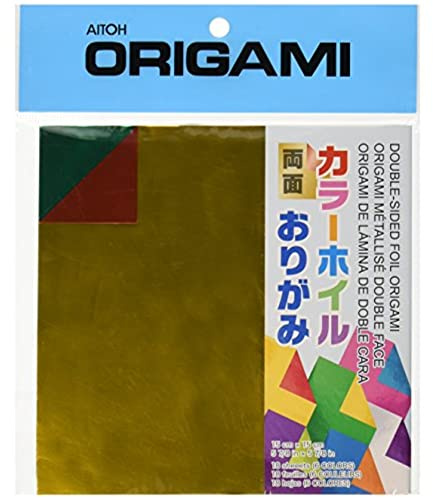 Aitoh Origami Paper 5.875X5.875 18/Pkg, Assorted Foil/Foil Double-Sided