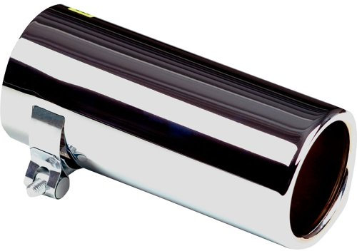 AUTO-STYLE Endrohr Edelstahl - rund 76mm - Länge 170mm - 50-60mm Anschluß
