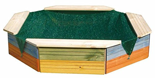 Woodyland 130 x 130 x 27 cm Sandkasten mit Schutzhaube (farbig