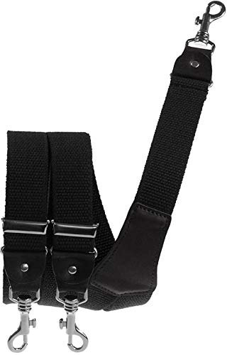Harrys-Collection Herren extra starker Hosenträger mit Karabinerhaken, Größen:120 cm, Farben:schwarz