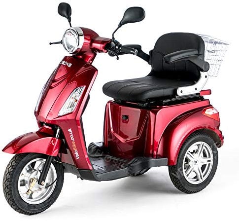 ZT15 VELECO Elektromobil, Veicolo Elettrico per Anziani, Disabili, Senior, Triciclo, 12 km/h ROSSO