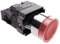 BeMatik - Pulsador momentáneo 22mm 1NC 400V 10A Normal Cerrado con luz LED Rojo