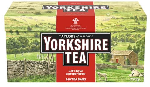 Yorkshire Tea - Tè Nero Inglese, Forte e Rinfrescante - Provenienza Responsabile - 240 bustine