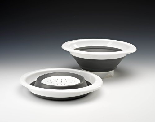 Schüssel - faltbar + Schüssel mit Sieb hitzebeständig das 2er Set von Conny Clever®