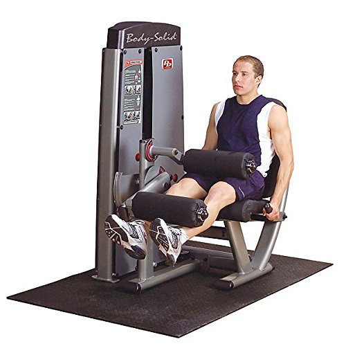 Body-Solid DLEC-SF Pro Clubline Pro Dual Beinstrecker und Curlmaschine mit selbsteinstellendem Beinpolster und verstellbarem Oberschenkel