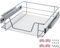 tectake® Teleskopschublade, ausziehbare Schublade, Teleskopregal nachrüsten, Schublade Unterschrank Küche, Regal Küche, Schubladen Organizer Büro, Badezimmerunterschrank - passend für 50cm