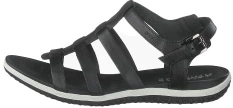 Geox Femme D Sandal Vega A Sandales, Black, 38 EU