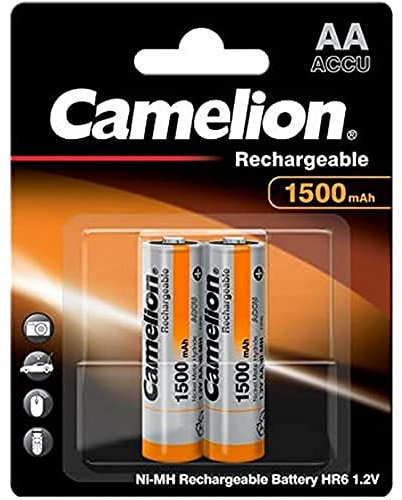 Camelion 17015206 Akku (NiMH, R6, Mignon, AA, 1500 mAh, 2er)