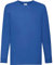 Fruit of the Loom Valueweight Children's Long-Sleeve T-Shirt Choice of Colours - Blue - 164
