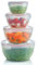 Komax Biokips Rührschüsseln mit Deckel Set - Mehrfach verwendbare, stapelbare luftdichte Frischhaltedosen - BPA-Freie Salatschüsseln mit Deckel - Mikrowellen- & Spülmaschinenfest Meal Prep Container