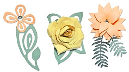 Sizzix Love Birds 3-D Floral Thinlits Plus Die Set, Pack of 5, Grey