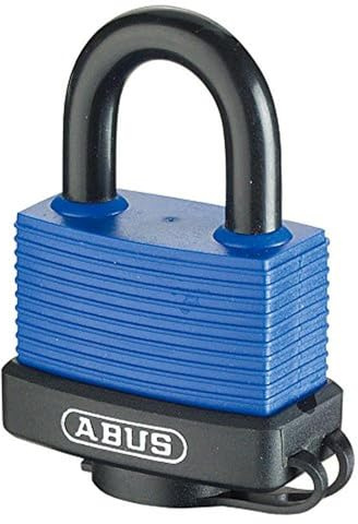 ABUS Padlock 70IB für den Außenbereich - Edelstahl, hoher Manipulationsschutz, blau, 24987