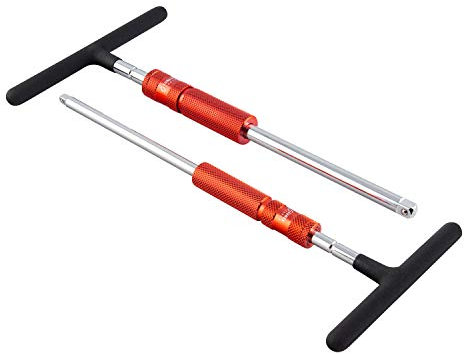 SUNEX TOOLS 9727 1/4-Inch and 3/8-Inch Drive Adjustable T-Handle Speed Wrench Set, 2-Piece