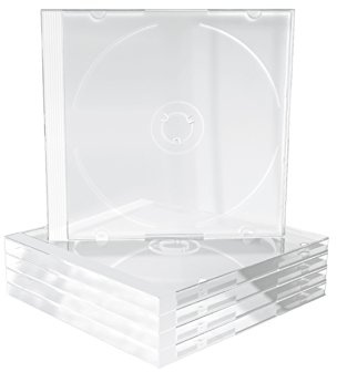 MediaRange CD-Leerhülle für 1 Disc, 10.4mm, transparentes Tray, BOX24