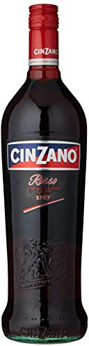 CINZANO - Vermouth Rosso 1 L, Vermut Rojo con Selección de Hierbas y Especias, para Aperitivo, Sabor Suavemente Picante y Agradable, Vermut Torino, Color Rojo Ámbar, 15% Vol. Alcohol