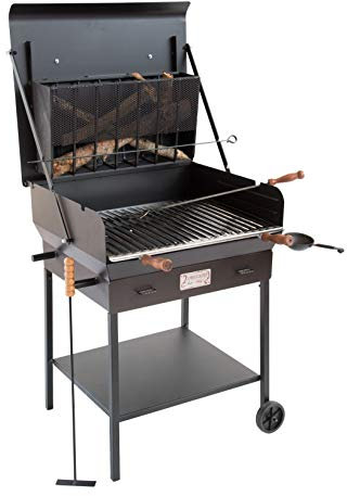 Cruccolini Gran Ristoro Barbecue a Legna e Carbone, Nero, 83x68x151 cm