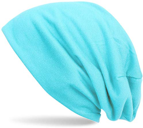styleBREAKER Klassische Slouch Beanie Mütze, leicht und weich, Longbeanie, Unisex 04024018, Farbe:Türkis