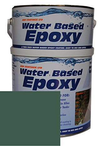 Damp Proof Epoxy Resin Water Based Paint for Garages, Walls, Basements and Tanks - 2.5L (Green)