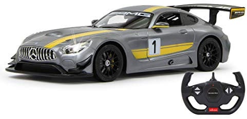 JAMARA 405072 - Mercedes-Benz AMG GT3 Performance 1:14 2,4Ghz - offiziell lizenziert, bis 1 Std. Fahrzeit bei 11 Kmh, LED, Perfekt nachgebildete Details, detaillierter Innenraum