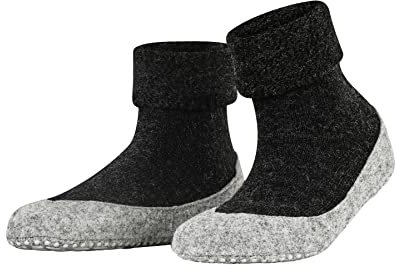 FALKE Damen Stoppersocken Cosyshoe W Hp Wolle rutschhemmende Noppen 1 Paar, Grau Anthracite Melange 3099, 41/42 EU