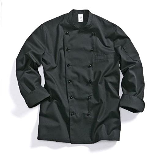 BP 1503-400-32-56 Kochjacke, 1/1 Ärmel mit Manschetten, 215,00 g/m² Stoffmischung, schwarz, 56
