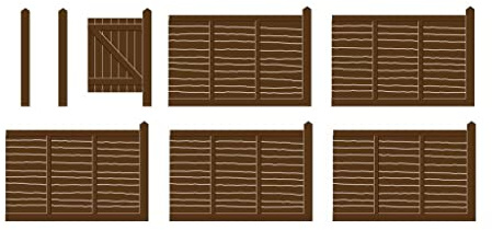Wills SS44 Larch Lap Fencing suitable for garden boundaries