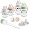 Tommee Tippee Closer to Nature Babyflaschen Starterset, Natürlich geformter Trinksauger mit Anti-Kolik-Ventil, Verschiedene Größen, Klar (Farbe und Design kann variieren)