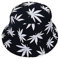 Fancyland Unisex Buschhut Sonnenhut Bucket Hat Fischerhut Cannabis Muster Mütze Sommer Outdoor Fischermütze (Weiß)