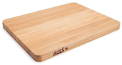 John Boos Block Chop-N-Slice Maple Wood Edge Grain Reversible Cutting Board, 20 Inches x 15 Inches x 1.25 Inches