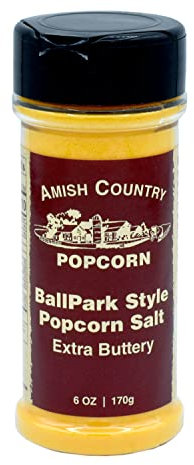 Amish Country Popcorn | Ballpark ButterSalt Popcorn Salt - 6 oz Bottle | Old Fashioned, Non-GMO and Gluten Free (6 oz Bottle)