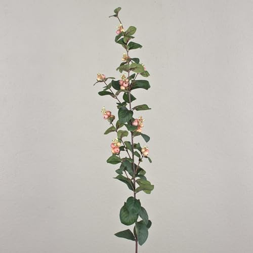 artplants.de Schneebeerenzweig, rosa, 96cm - Kunstzweig