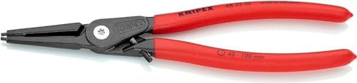 KNIPEX Precision Circlip Pliers, 48 31 J3 | For Internal Circlips in Bore Holes with Overexpansion Guard with Non-Slip Plastic
