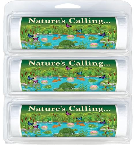 Premium Travel-Size | Eco-Friendly & Biodegradable | Toilet Paper Rolls | Convenient Plastic Dispenser | Camping, Hiking & Outdoors (3-Pack) (231 Nature’s Calling)