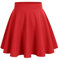DRESSTELLS Rock Damen Kurz Sommer Minirock High Waist Skater Rock Roter Faltenrock Große Größen Tennisrock Femboy Skirt Red 2XL