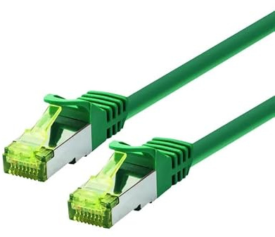 Logon SSTP Cat6a 0.5m Green Network Cable (0.5m, RJ-45, RJ-45, Green)