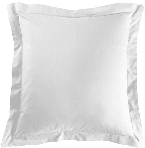 douceur d'intérieur, Taie d'Oreiller (63 x 63 cm) Lina Blanche, 100% Coton