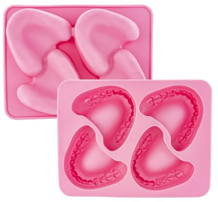 Fairly Odd Novelties Ice Cube Tray Eiswürfelform, Silikon, Zahnersatz, One Pack