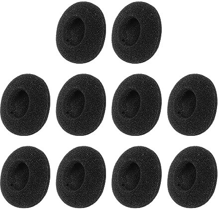 sourcingmap Replacement Earbud Tips Pads, Soft Sponge Ear Tips Buds for Earphone Headsets Accessories, Small 3.5cm Foam Cushions Eartips Headphone Covers Protector, 10 Pcs Black