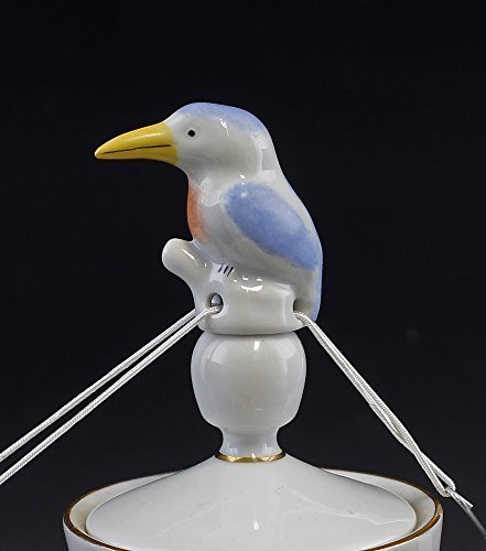 Lindner Porzellan Tropfenfänger Eisvogel, Hängeschmuck, Weißporzellan, Hochzeitsornament, Hängend, Hochzeit