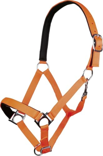 HKM Stars Softice Head collar with soft padding Neon Orange Extra Full