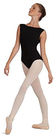 Capezio 126 mm Classic Boat Neck Camisole Leotard, Schwarz, S