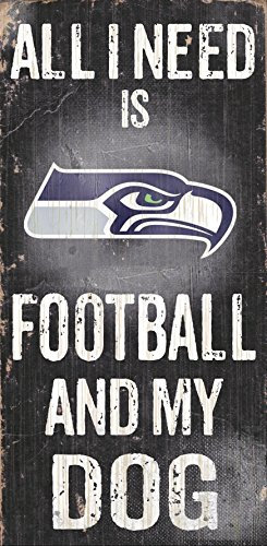 Fan Creations N0640 Seattle Seahawks Fußball und mein Hund Schild