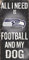 Fan Creations N0640 Seattle Seahawks Fußball und mein Hund Schild