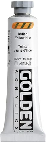 GOLDEN Heavy Body Acrylics, India Yellow Hue, 2 fl. oz. Tube