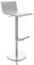lapalma Thin S24 Barhocker Sitzfläche Leder 54-79cm, weiß Sitzfläche Leder gepolstert BxHxT 37x70x43cm Gestell sandgestrahlt