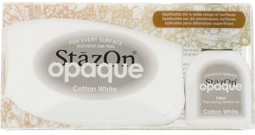 Tsukineko SZ000110 Imagine Crafts Stazon Stempelkissen, Baumwolle, weiß Weiß