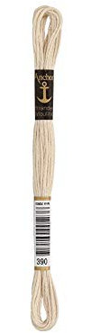 Anchor Sticktwist 4635000-00390 ecru Stickgarn, 100% Baumwolle